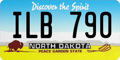 ND license plate ILB790