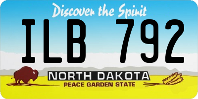 ND license plate ILB792