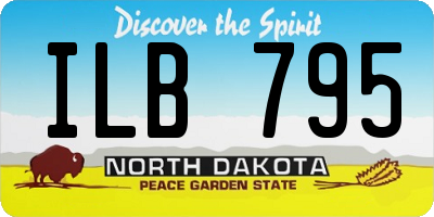 ND license plate ILB795