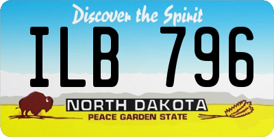 ND license plate ILB796