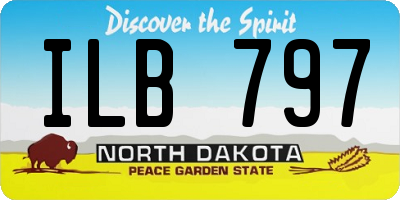 ND license plate ILB797