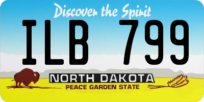 ND license plate ILB799