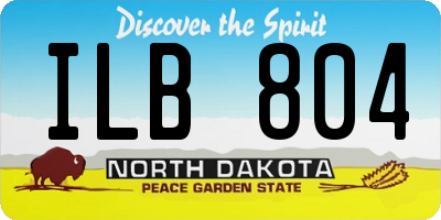 ND license plate ILB804