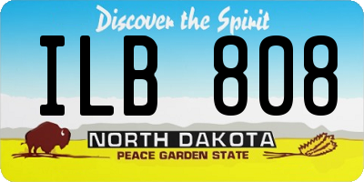 ND license plate ILB808