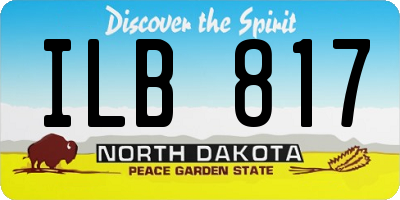 ND license plate ILB817