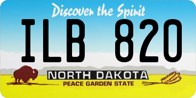 ND license plate ILB820