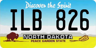 ND license plate ILB826