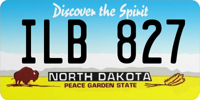 ND license plate ILB827