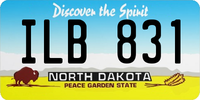 ND license plate ILB831