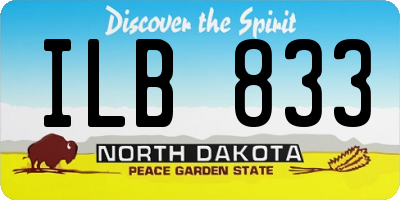 ND license plate ILB833