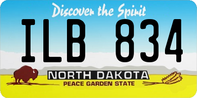 ND license plate ILB834
