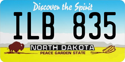 ND license plate ILB835