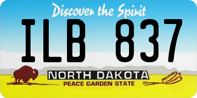 ND license plate ILB837