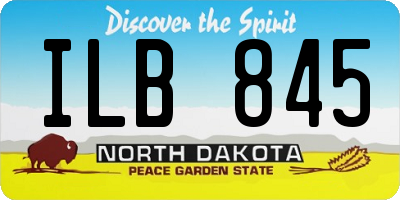 ND license plate ILB845
