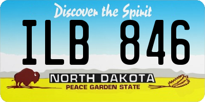ND license plate ILB846