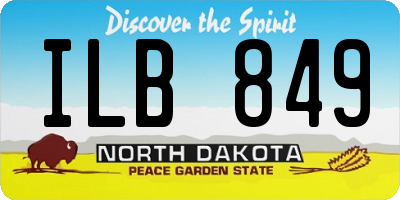 ND license plate ILB849