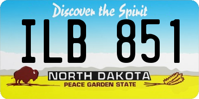 ND license plate ILB851