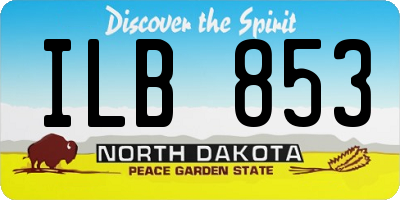 ND license plate ILB853