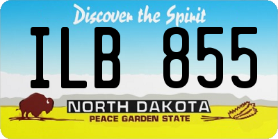 ND license plate ILB855