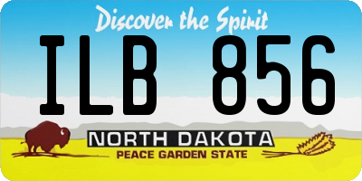 ND license plate ILB856