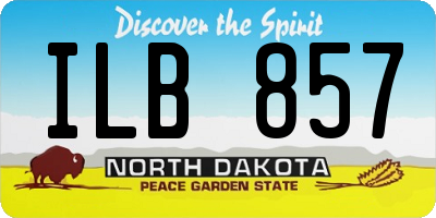 ND license plate ILB857