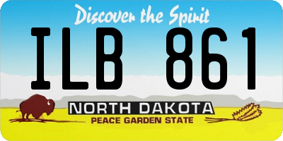 ND license plate ILB861