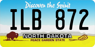 ND license plate ILB872