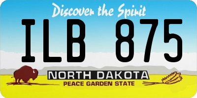 ND license plate ILB875
