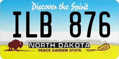 ND license plate ILB876