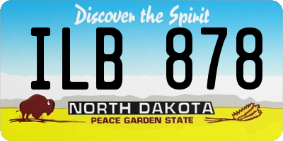 ND license plate ILB878