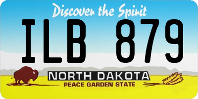 ND license plate ILB879