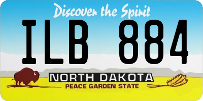 ND license plate ILB884