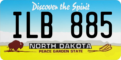 ND license plate ILB885