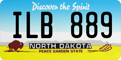 ND license plate ILB889