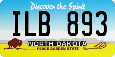 ND license plate ILB893