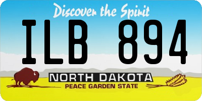 ND license plate ILB894