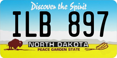 ND license plate ILB897
