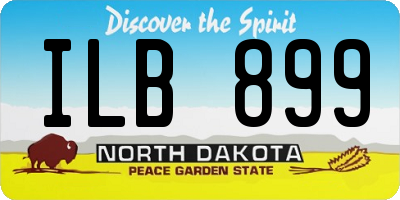 ND license plate ILB899