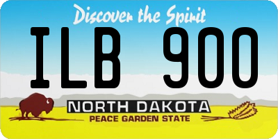 ND license plate ILB900