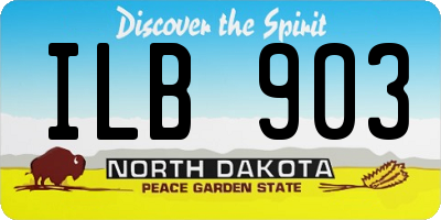 ND license plate ILB903