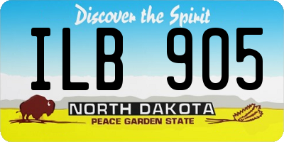 ND license plate ILB905