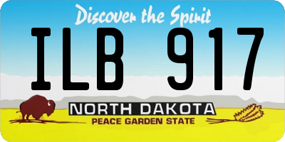 ND license plate ILB917