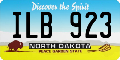 ND license plate ILB923