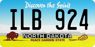ND license plate ILB924