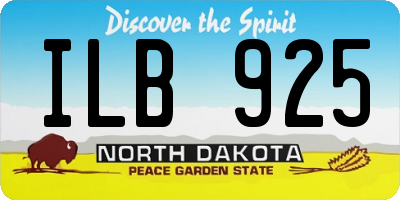 ND license plate ILB925