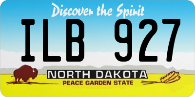 ND license plate ILB927