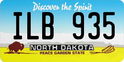 ND license plate ILB935