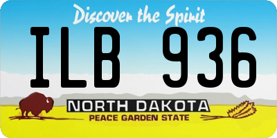 ND license plate ILB936