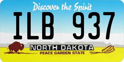 ND license plate ILB937