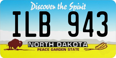 ND license plate ILB943